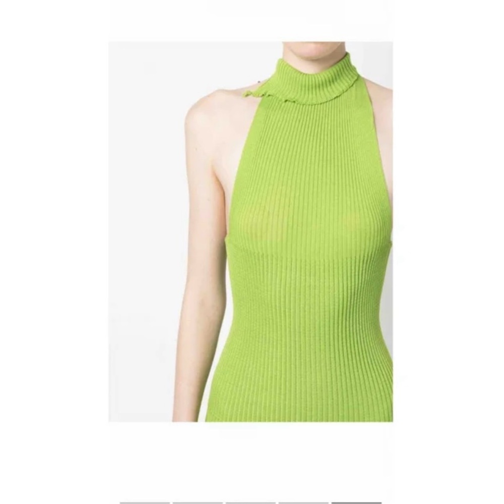 A. Roege Hove Green Halter Midi Dress